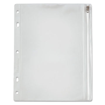 Oxford™ Zippered Ring Binder Pocket, 10 1-2 X 8, Clear freeshipping - TVN Wholesale